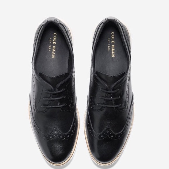 🌿Cole Haan🌿Grand Wing Oxford Black Nike Air 6 - Picture 2 of 5